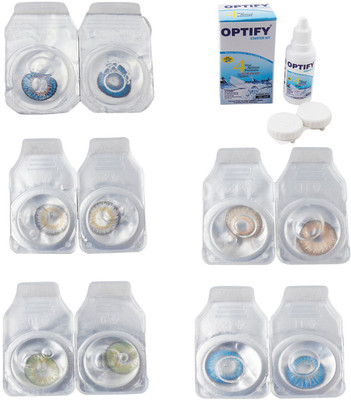 Optify Combo Pack Monthly Color Contact Lens With Solution Monthly Contact Lens(0, Blue-Natural Grey-Green-Hazel-Blue Topaz, Pack of 5)
Optify Combo Pack Monthly Color Contact Lens With Solution Monthly Contact Lens(0, Blue-Natural Grey-Green-Hazel-Blue Topaz, Pack of 5)