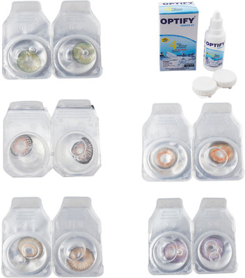 Optify Combo Pack Monthly Color Contact Lens With Solution Monthly Contact Lens(0, Green-Grey-Hazel-Honey-Violet, Pack of 5)
Optify Combo Pack Monthly Color Contact Lens With Solution Monthly Contact Lens(0, Green-Grey-Hazel-Honey-Violet, Pack of 5)
