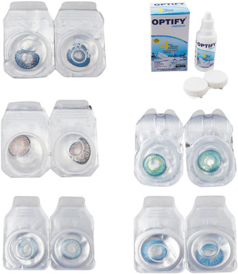 Optify Combo Pack Monthly Color Contact Lens With Solution Monthly Contact Lens(0, Blue-Grey-Sea Blue-Green Turquoise-Blue Topaz, Pack of 5)
Optify Combo Pack Monthly Color Contact Lens With Solution Monthly Contact Lens(0, Blue-Grey-Sea Blue-Green Turquoise-Blue Topaz, Pack of 5)