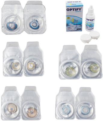 Optify Combo Pack Monthly Color Contact Lens With Solution Monthly Contact Lens(0, Blue-Natural Grey-Gold-Green-Sea Blue, Pack of 5)
Optify Combo Pack Monthly Color Contact Lens With Solution Monthly Contact Lens(0, Blue-Natural Grey-Gold-Green-Sea Blue, Pack of 5)