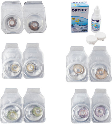 Optify Combo Pack Monthly Color Contact Lens With Solution Monthly Contact Lens(0, Brown-Natural Grey-Green-Hazel-Violet, Pack of 5)
Optify Combo Pack Monthly Color Contact Lens With Solution Monthly Contact Lens(0, Brown-Natural Grey-Green-Hazel-Violet, Pack of 5)