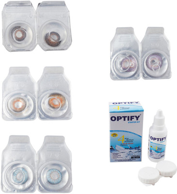 Optify Combo Pack Monthly Color Contact Lens With Solution Monthly Contact Lens(0, Brown-Honey-Sea Blue-Violet, Pack of 4)
Optify Combo Pack Monthly Color Contact Lens With Solution Monthly Contact Lens(0, Brown-Honey-Sea Blue-Violet, Pack of 4)