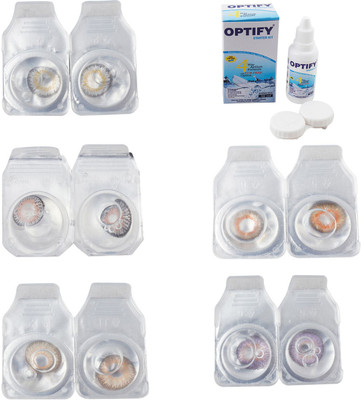 Optify Combo Pack Monthly Color Contact Lens With Solution Monthly Contact Lens(0, Natural Grey-Grey-Hazel-Honey-Violet, Pack of 5)
Optify Combo Pack Monthly Color Contact Lens With Solution Monthly Contact Lens(0, Natural Grey-Grey-Hazel-Honey-Violet, Pack of 5)