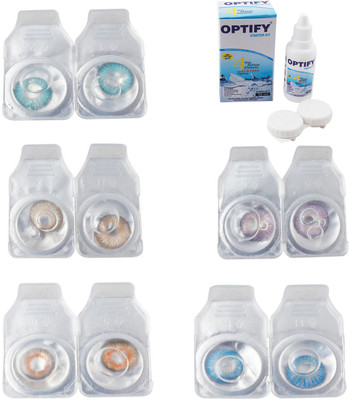 Optify Combo Pack Monthly Color Contact Lens With Solution Monthly Contact Lens(0, Aqua-Gold-Honey-Violet-Blue Topaz, Pack of 5)
Optify Combo Pack Monthly Color Contact Lens With Solution Monthly Contact Lens(0, Aqua-Gold-Honey-Violet-Blue Topaz, Pack of 5)