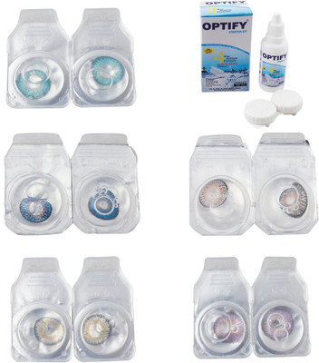 Optify Combo Pack Monthly Color Contact Lens With Solution Monthly Contact Lens(0, Aqua-Blue-Natural Grey-Grey-Violet, Pack of 5)
Optify Combo Pack Monthly Color Contact Lens With Solution Monthly Contact Lens(0, Aqua-Blue-Natural Grey-Grey-Violet, Pack of 5)