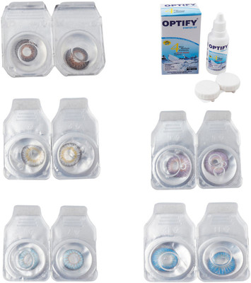 Optify Combo Pack Monthly Color Contact Lens With Solution Monthly Contact Lens(0, Brown-Natural Grey-Sea Blue-Violet-Blue Topaz, Pack of 5)
Optify Combo Pack Monthly Color Contact Lens With Solution Monthly Contact Lens(0, Brown-Natural Grey-Sea Blue-Violet-Blue Topaz, Pack of 5)