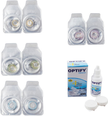 Optify Combo Pack Monthly Color Contact Lens With Solution Monthly Contact Lens(0, Natural Grey-Green-Sea Blue-Violet, Pack of 4)
Optify Combo Pack Monthly Color Contact Lens With Solution Monthly Contact Lens(0, Natural Grey-Green-Sea Blue-Violet, Pack of 4)