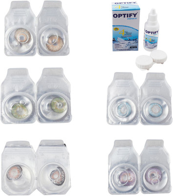 Optify Combo Pack Monthly Color Contact Lens With Solution Monthly Contact Lens(0, Gold-Green-Grey-Sea Blue-Violet, Pack of 5)
Optify Combo Pack Monthly Color Contact Lens With Solution Monthly Contact Lens(0, Gold-Green-Grey-Sea Blue-Violet, Pack of 5)