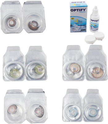 Optify Combo Pack Monthly Color Contact Lens With Solution Monthly Contact Lens(0, Brown-Green-Grey-Hazel-Sea Blue, Pack of 5)
Optify Combo Pack Monthly Color Contact Lens With Solution Monthly Contact Lens(0, Brown-Green-Grey-Hazel-Sea Blue, Pack of 5)