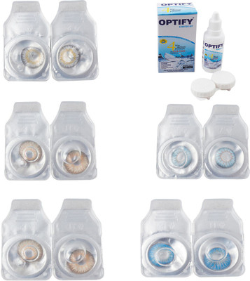 Optify Combo Pack Monthly Color Contact Lens With Solution Monthly Contact Lens(0, Natural Grey-Gold-Hazel-Sea Blue-Blue Topaz, Pack of 5)
Optify Combo Pack Monthly Color Contact Lens With Solution Monthly Contact Lens(0, Natural Grey-Gold-Hazel-Sea Blue-Blue Topaz, Pack of 5)