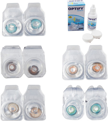 Optify Combo Pack Monthly Color Contact Lens With Solution Monthly Contact Lens(0, Aqua-Brown-Hazel-Honey-Green Turquoise, Pack of 5)
Optify Combo Pack Monthly Color Contact Lens With Solution Monthly Contact Lens(0, Aqua-Brown-Hazel-Honey-Green Turquoise, Pack of 5)