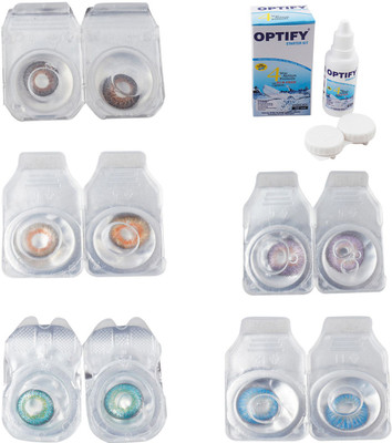 Optify Combo Pack Monthly Color Contact Lens With Solution Monthly Contact Lens(0, Brown-Honey-Green Turquoise-Violet-Blue Topaz, Pack of 5)
Optify Combo Pack Monthly Color Contact Lens With Solution Monthly Contact Lens(0, Brown-Honey-Green Turquoise-Violet-Blue Topaz, Pack of 5)