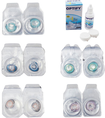 Optify Combo Pack Monthly Color Contact Lens With Solution Monthly Contact Lens(0, Aqua-Blue-Grey-Green Turquoise-Violet, Pack of 5)
Optify Combo Pack Monthly Color Contact Lens With Solution Monthly Contact Lens(0, Aqua-Blue-Grey-Green Turquoise-Violet, Pack of 5)