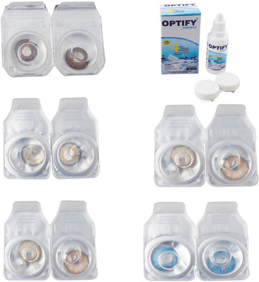 Optify Combo Pack Monthly Color Contact Lens With Solution Monthly Contact Lens(0, Brown-Natural Grey-Gold-Hazel-Blue Topaz, Pack of 5)
Optify Combo Pack Monthly Color Contact Lens With Solution Monthly Contact Lens(0, Brown-Natural Grey-Gold-Hazel-Blue Topaz, Pack of 5)