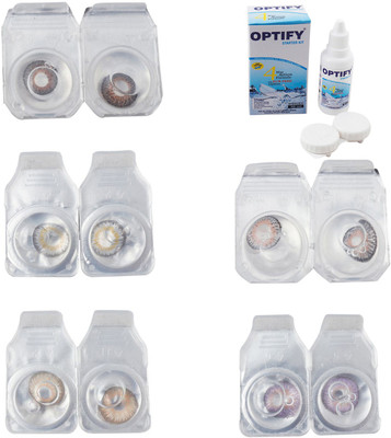 Optify Combo Pack Monthly Color Contact Lens With Solution Monthly Contact Lens(0, Brown-Natural Grey-Gold-Grey-Violet, Pack of 5)
Optify Combo Pack Monthly Color Contact Lens With Solution Monthly Contact Lens(0, Brown-Natural Grey-Gold-Grey-Violet, Pack of 5)