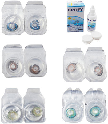 Optify Combo Pack Monthly Color Contact Lens With Solution Monthly Contact Lens(0, Blue-Brown-Green-Grey-Green Turquoise, Pack of 5)
Optify Combo Pack Monthly Color Contact Lens With Solution Monthly Contact Lens(0, Blue-Brown-Green-Grey-Green Turquoise, Pack of 5)