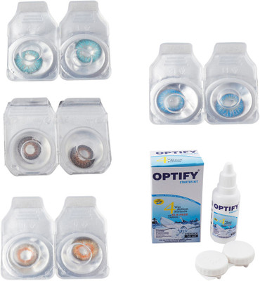 Optify Combo Pack Monthly Color Contact Lens With Solution Monthly Contact Lens(0, Aqua-Brown-Honey-Blue Topaz, Pack of 4)
Optify Combo Pack Monthly Color Contact Lens With Solution Monthly Contact Lens(0, Aqua-Brown-Honey-Blue Topaz, Pack of 4)