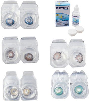 Optify Combo Pack Monthly Color Contact Lens With Solution Monthly Contact Lens(0, Blue-Brown-Natural Grey-Grey-Green Turquoise, Pack of 5)
Optify Combo Pack Monthly Color Contact Lens With Solution Monthly Contact Lens(0, Blue-Brown-Natural Grey-Grey-Green Turquoise, Pack of 5)