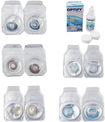 Optify Combo Pack Monthly Color Contact Lens With Solution Monthly Contact Lens(0, Blue-Brown-Natural Grey-Sea Blue-Blue Topaz, Pack of 5)
Optify Combo Pack Monthly Color Contact Lens With Solution Monthly Contact Lens(0, Blue-Brown-Natural Grey-Sea Blue-Blue Topaz, Pack of 5)