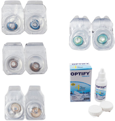 Optify Combo Pack Monthly Color Contact Lens With Solution Monthly Contact Lens(0, Blue-Brown-Gold-Green Turquoise, Pack of 4)
Optify Combo Pack Monthly Color Contact Lens With Solution Monthly Contact Lens(0, Blue-Brown-Gold-Green Turquoise, Pack of 4)