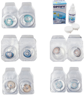 Optify Combo Pack Monthly Color Contact Lens With Solution Monthly Contact Lens(0, Aqua-Blue-Gold-Grey-Sea Blue, Pack of 5)
Optify Combo Pack Monthly Color Contact Lens With Solution Monthly Contact Lens(0, Aqua-Blue-Gold-Grey-Sea Blue, Pack of 5)