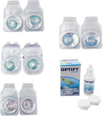 Optify Combo Pack Monthly Color Contact Lens With Solution Monthly Contact Lens(0, Aqua-Green Turquoise-Violet-Blue Topaz, Pack of 4)
Optify Combo Pack Monthly Color Contact Lens With Solution Monthly Contact Lens(0, Aqua-Green Turquoise-Violet-Blue Topaz, Pack of 4)