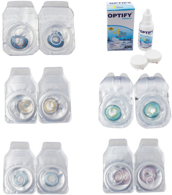 Optify Combo Pack Monthly Color Contact Lens With Solution Monthly Contact Lens(0, Blue-Natural Grey-Sea Blue-Green Turquoise-Violet, Pack of 5)
Optify Combo Pack Monthly Color Contact Lens With Solution Monthly Contact Lens(0, Blue-Natural Grey-Sea Blue-Green Turquoise-Violet, Pack of 5)