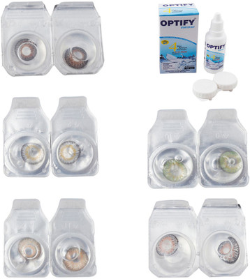 Optify Combo Pack Monthly Color Contact Lens With Solution Monthly Contact Lens(0, Brown-Natural Grey-Gold-Green-Grey, Pack of 5)
Optify Combo Pack Monthly Color Contact Lens With Solution Monthly Contact Lens(0, Brown-Natural Grey-Gold-Green-Grey, Pack of 5)