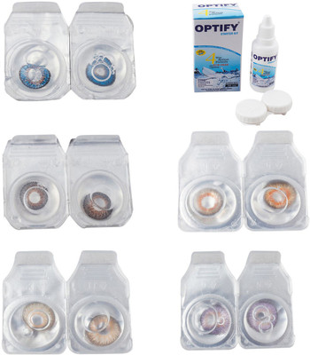 Optify Combo Pack Monthly Color Contact Lens With Solution Monthly Contact Lens(0, Blue-Brown-Hazel-Honey-Violet, Pack of 5)
Optify Combo Pack Monthly Color Contact Lens With Solution Monthly Contact Lens(0, Blue-Brown-Hazel-Honey-Violet, Pack of 5)