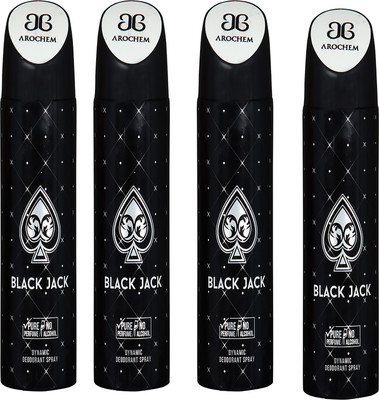 AROCHEM BLACK JACK - 4 DYNAMIC PURE ORIGINAL Deodorant Spray - For Men & Women(200 ml, Pack of 4)
AROCHEM BLACK JACK - 4 DYNAMIC PURE ORIGINAL Deodorant Spray - For Men & Women(200 ml, Pack of 4)