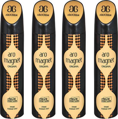 AROCHEM ARO MAGNET - 4 DYNAMIC PURE ORIGINAL Deodorant Spray - For Men & Women(200 ml, Pack of 4)
AROCHEM ARO MAGNET - 4 DYNAMIC PURE ORIGINAL Deodorant Spray - For Men & Women(200 ml, Pack of 4)