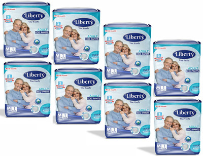 Liberty OVER NIGHT PROTECTION PANT STYLE ADULT DIAPER M SIZE - M(80 Pieces)