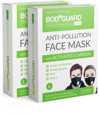 Bodyguard Reusable Anti Polluti (Large) Pack of 2 Mask