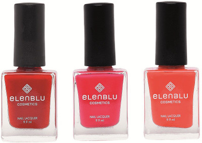 Elenblu Mulberry Red, Velvet Plum & Taffeta - (9.9ml Each) Pastels Nail Polish(Pack of 3)
Elenblu Mulberry Red, Velvet Plum & Taffeta - (9.9ml Each) Pastels Nail Polish(Pack of 3)