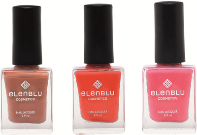 Elenblu Tarnished Copper,Brickola & Chestnut - (9.9ml Each) Matte Nail Polish(Pack of 3)
Elenblu Tarnished Copper,Brickola & Chestnut - (9.9ml Each) Matte Nail Polish(Pack of 3)