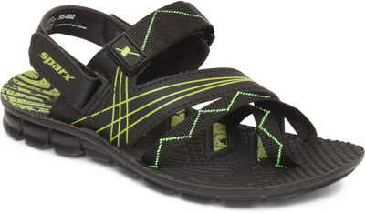 Sparx Men BlackFlourscentGreen Sports Sandals