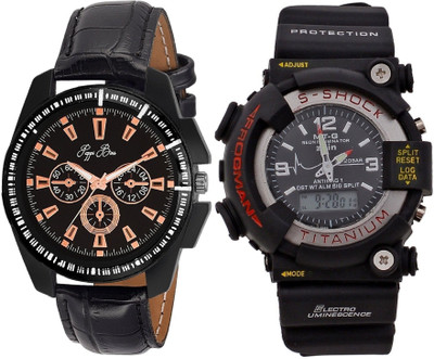 Pappi Boss Leather Golden Octane Chrono & Multi-function Black S-Shock Watch - For Men
Pappi Boss Leather Golden Octane Chrono & Multi-function Black S-Shock Watch - For Men