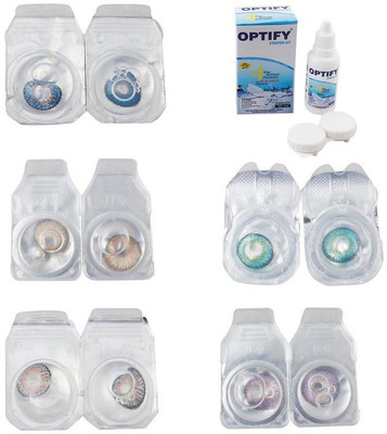 Optify Combo Pack Monthly Color Contact Lens With Solution Monthly Contact Lens(0, Blue-Gold-Grey-Green Turquoise-Violet, Pack of 5)
Optify Combo Pack Monthly Color Contact Lens With Solution Monthly Contact Lens(0, Blue-Gold-Grey-Green Turquoise-Violet, Pack of 5)
