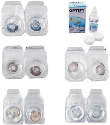Optify Combo Pack Monthly Color Contact Lens With Solution Monthly Contact Lens(0, Blue-Brown-Gold-Grey-Sea Blue, Pack of 5)
Optify Combo Pack Monthly Color Contact Lens With Solution Monthly Contact Lens(0, Blue-Brown-Gold-Grey-Sea Blue, Pack of 5)
