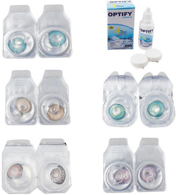 Optify Combo Pack Monthly Color Contact Lens With Solution Monthly Contact Lens(0, Aqua-Gold-Grey-Green Turquoise-Violet, Pack of 5)
Optify Combo Pack Monthly Color Contact Lens With Solution Monthly Contact Lens(0, Aqua-Gold-Grey-Green Turquoise-Violet, Pack of 5)