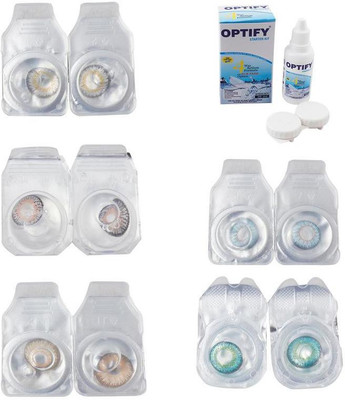 Optify Combo Pack Monthly Color Contact Lens With Solution Monthly Contact Lens(0, Natural Grey-Grey-Hazel-Sea Blue-Green Turquoise, Pack of 5)
Optify Combo Pack Monthly Color Contact Lens With Solution Monthly Contact Lens(0, Natural Grey-Grey-Hazel-Sea Blue-Green Turquoise, Pack of 5)
