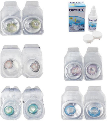 Optify Combo Pack Monthly Color Contact Lens With Solution Monthly Contact Lens(0, Green-Grey-Green Turquoise-Violet-Blue Topaz, Pack of 5)
Optify Combo Pack Monthly Color Contact Lens With Solution Monthly Contact Lens(0, Green-Grey-Green Turquoise-Violet-Blue Topaz, Pack of 5)