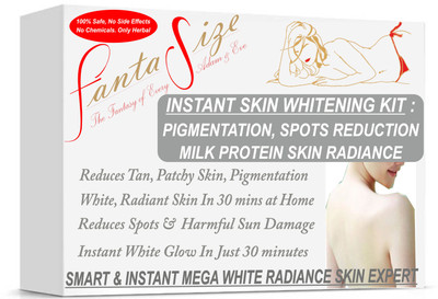 FANTASIZE ADVANCED SKIN WHITENING & DIAMOND SHINE LIKE RADIANCE FACIAL KIT . INSTANT PEARL LIKE FACE WHITENING POLISHING FACIAL KIT IN JUST 30MINS - FACE & BODY WHITENING POLISHER WITH WHITENING VITAMINS & LOTUS OIL (BRIDAL GLOW FACIAL) 400 g(Set of 5)
FANTASIZE ADVANCED SKIN WHITENING & DIAMOND SHINE LIKE RADIANCE FACIAL KIT . INSTANT PEARL LIKE FACE WHITENING POLISHING FACIAL KIT IN JUST 30MINS - FACE & BODY WHITENING POLISHER WITH WHITENING VITAMINS & LOTUS OIL (BRIDAL GLOW FACIAL) 400 g(Set of 5)