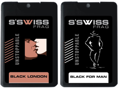 S'SWISS pack 2 BLACK LONDON AND BLACK FOR MAN UNSTOPPABLE Perfume - 40 ml(For Men & Women)
S'SWISS pack 2 BLACK LONDON AND BLACK FOR MAN UNSTOPPABLE Perfume - 40 ml(For Men & Women)