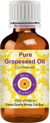Deve Herbes Pure Grapeseed Oil (Vitis vinifera) 100% Natural Therapeutic Grade Cold Pressed(30 ml)
Deve Herbes Pure Grapeseed Oil (Vitis vinifera) 100% Natural Therapeutic Grade Cold Pressed(30 ml)