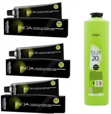 L'Oreal Paris Inoa Tube No*3 with Developer 20Vol Hair Color(Set of 4)
L'Oreal Paris Inoa Tube No*3 with Developer 20Vol Hair Color(Set of 4)