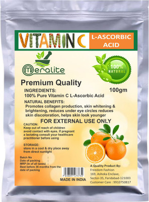 Meralite L-Ascorbic Acid Powder Vitamin C For Use in Serums and Cosmetic Formulations 100gm(100 g)
Meralite L-Ascorbic Acid Powder Vitamin C For Use in Serums and Cosmetic Formulations 100gm(100 g)