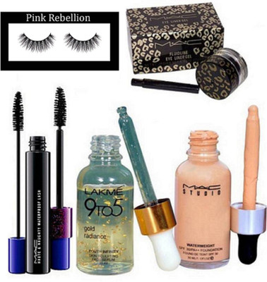 pink rebellion Eyelashes, Studio water weight Foundation & Haute and Naughty Double Effect Mascara and Gel Eyeliner, gold Radiance Face Serum(Set of 5)
pink rebellion Eyelashes, Studio water weight Foundation & Haute and Naughty Double Effect Mascara and Gel Eyeliner, gold Radiance Face Serum(Set of 5)