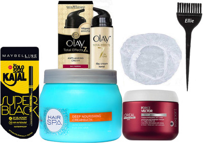 ellie Hair Brush,Paris Force Vector Masque, Professional Deep Nourshing Spa,Shower Cap, Super Black Kajal,Total Effects 7 In One Day Cream(Set of 6)
ellie Hair Brush,Paris Force Vector Masque, Professional Deep Nourshing Spa,Shower Cap, Super Black Kajal,Total Effects 7 In One Day Cream(Set of 6)
