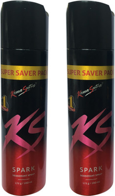 KamaSutra SPARK (BIG) (PACK OF 2) Deodorant Spray - For Men & Women(260 ml, Pack of 2)
KamaSutra SPARK (BIG) (PACK OF 2) Deodorant Spray - For Men & Women(260 ml, Pack of 2)
